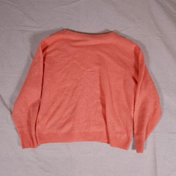 Pilcro 100% Cashmere Coral Salmon Sweater Womens XS Long Sleeve Soft Luxury - Picture 13 of 14